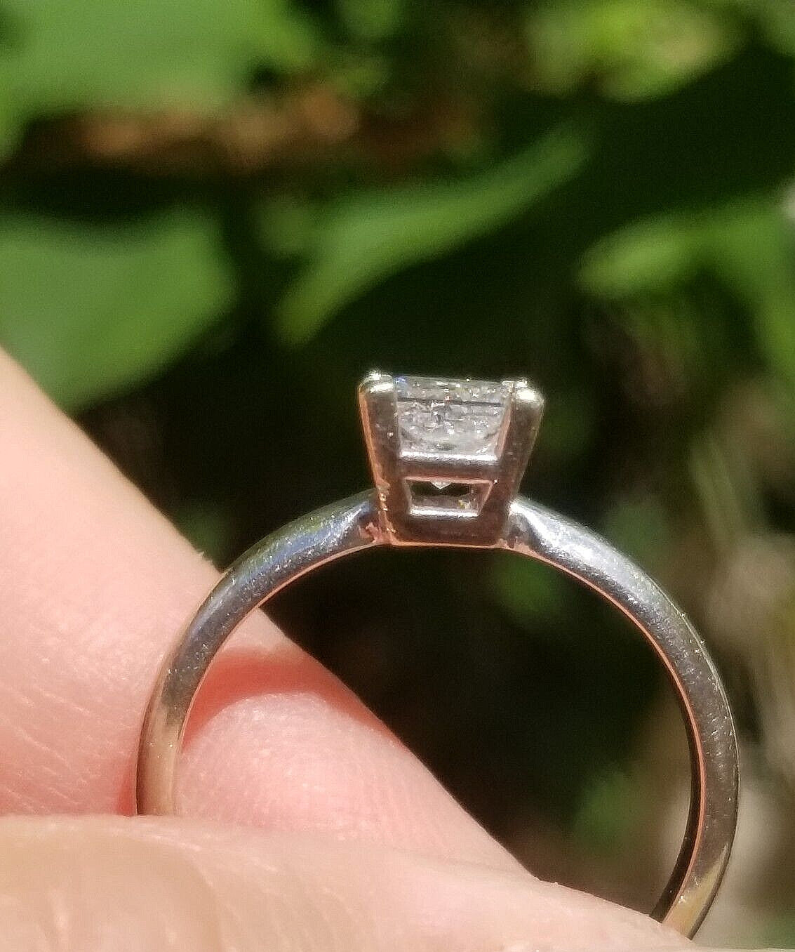 0.80ct Princess Cut Diamond Solitaire Ring — GIA Certified, 14k White Gold