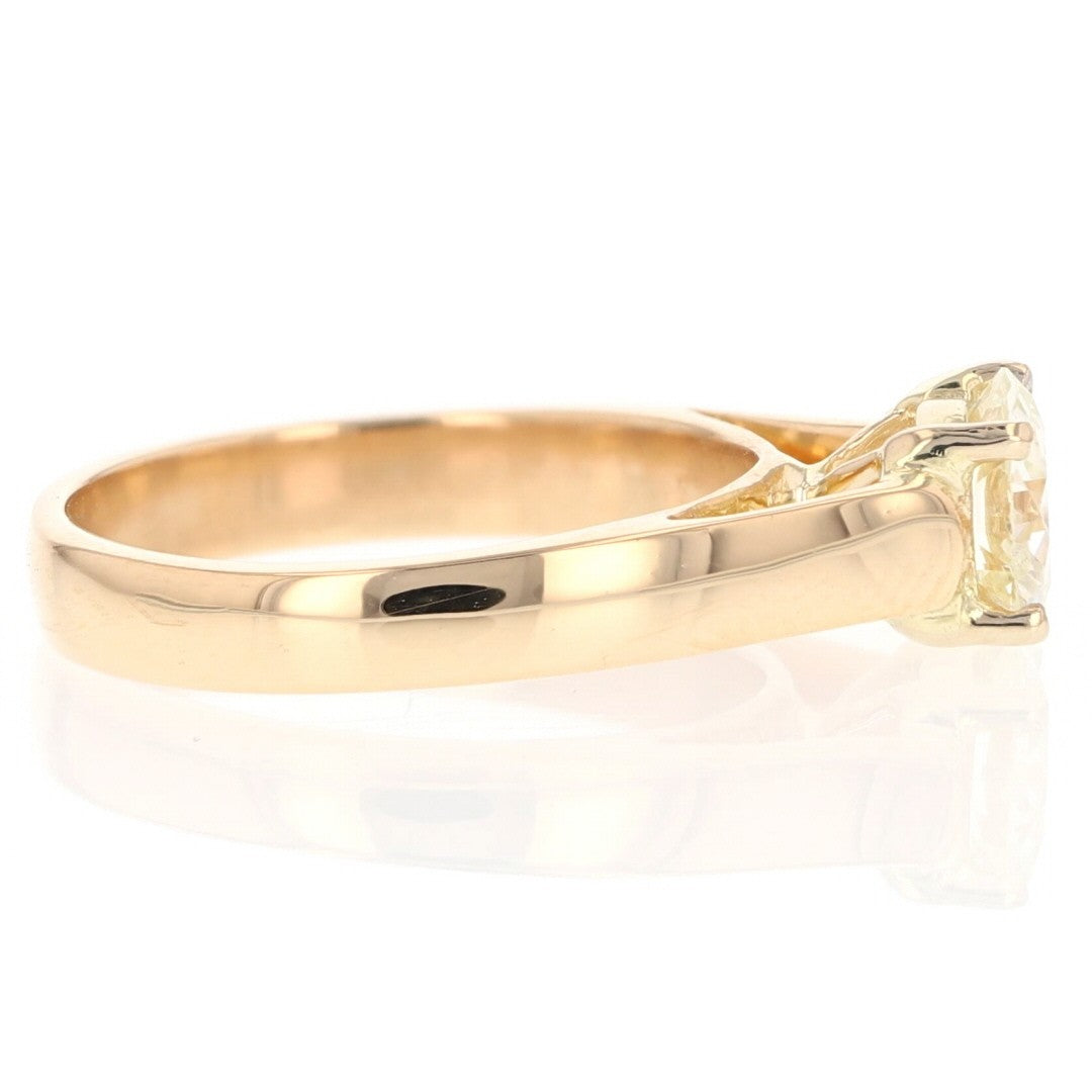 1.10ct Circular Brilliant Diamond Engagement Ring — GIA Certified, 18k Yellow Gold