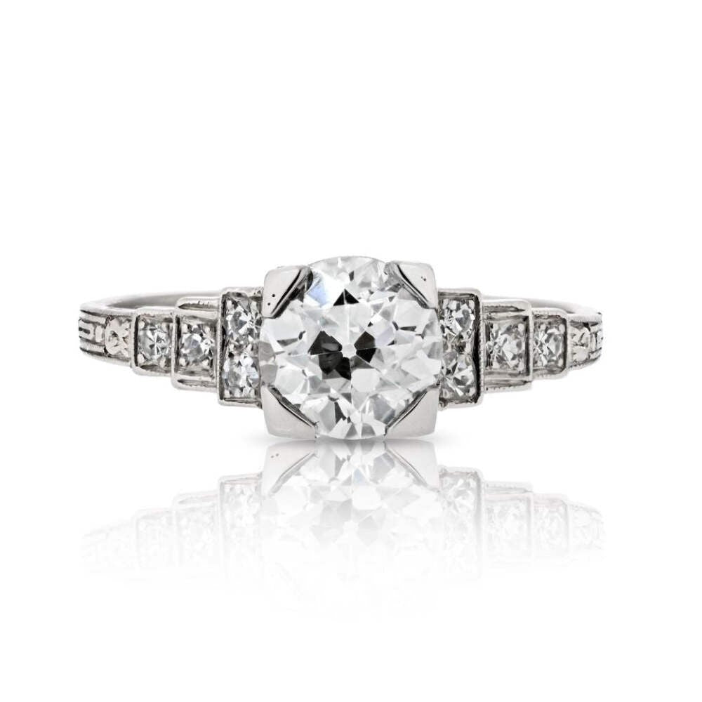 1.13ct Old European Cut Diamond Ring — GIA Certified, Platinum