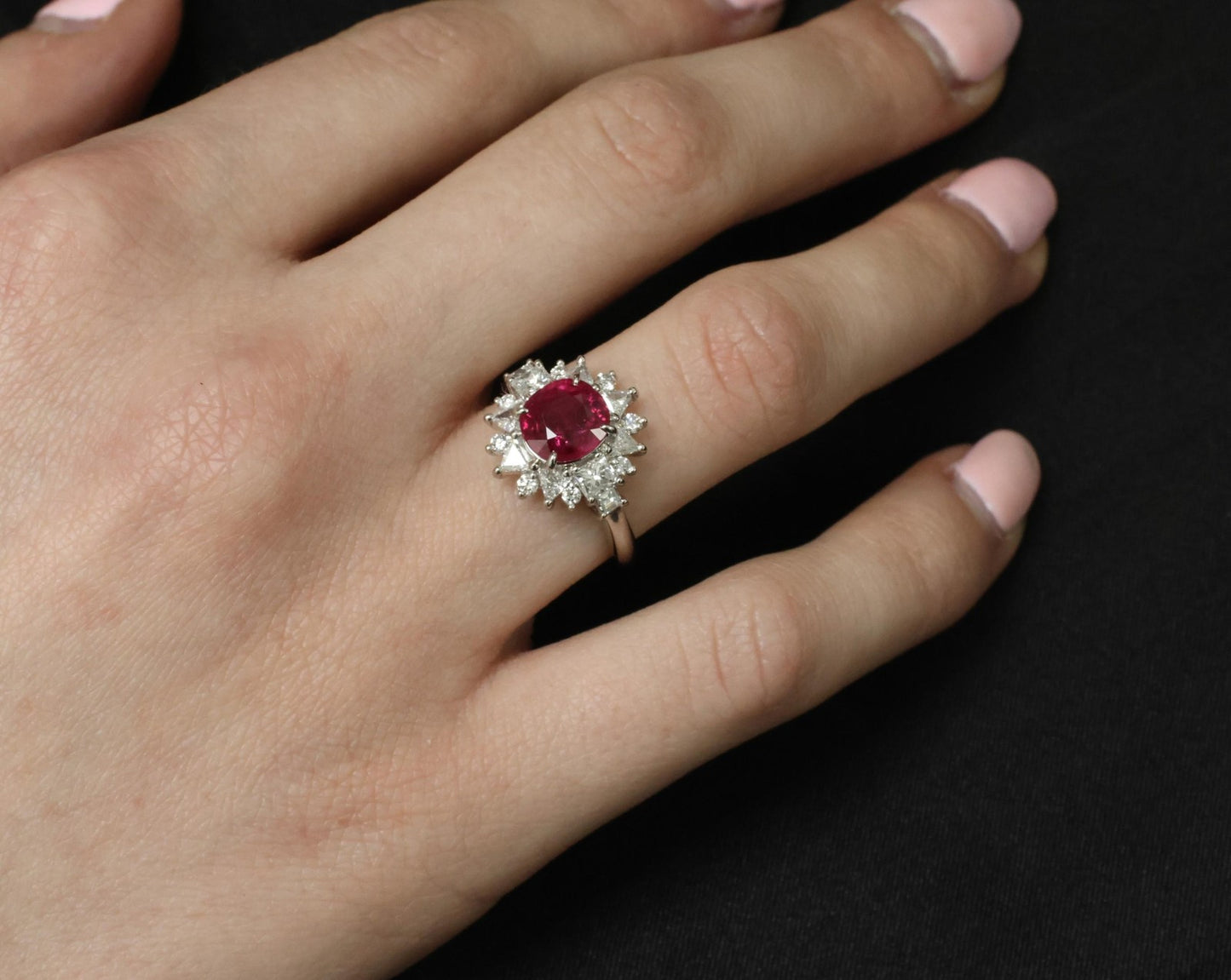 2.36ct Cushion Ruby & 1.02ct Diamond Ring — GIA Certified, Platinum
