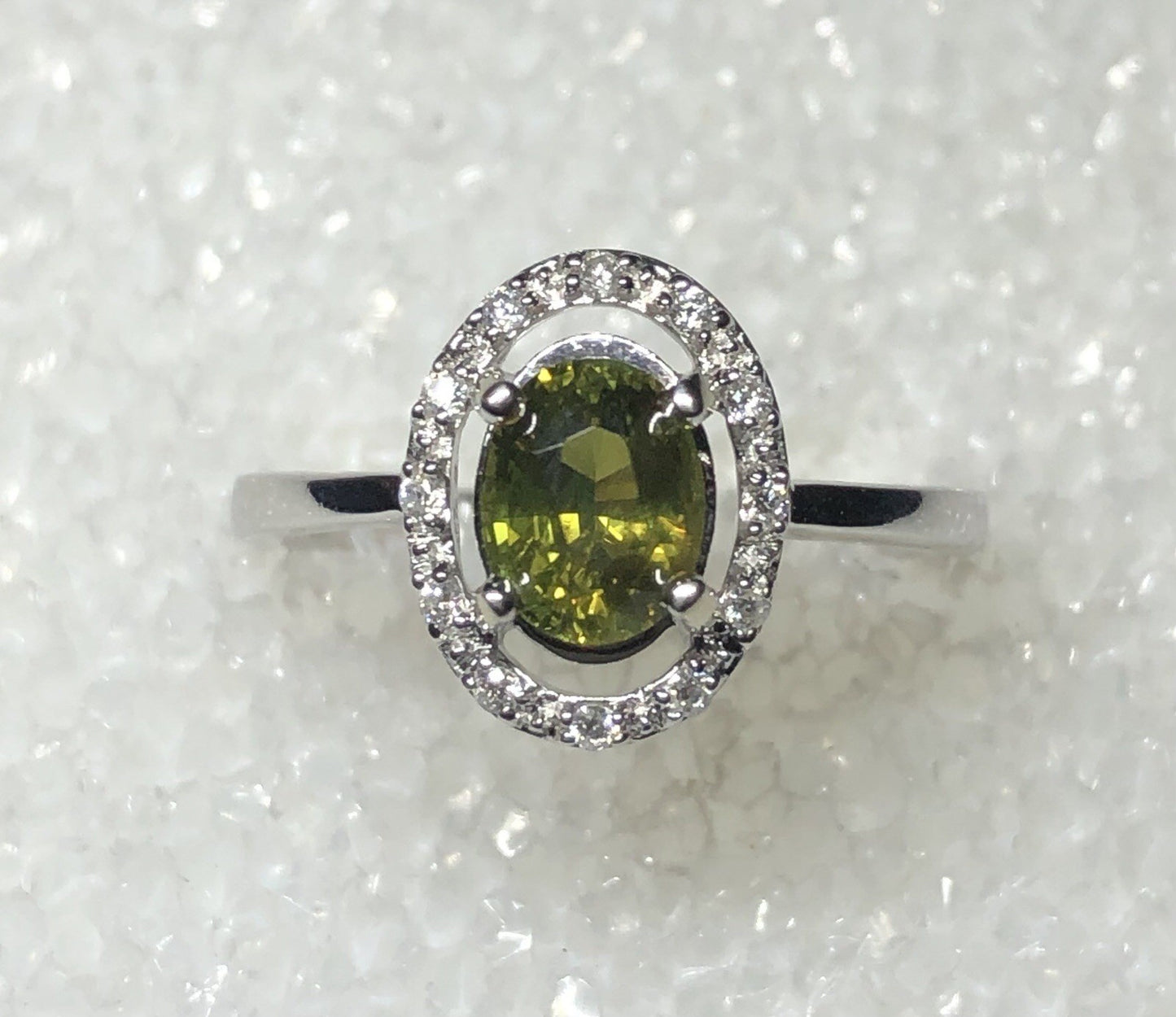 1.28ct Oval Alexandrite & Diamond Ring — GIA Certified, 14k Gold