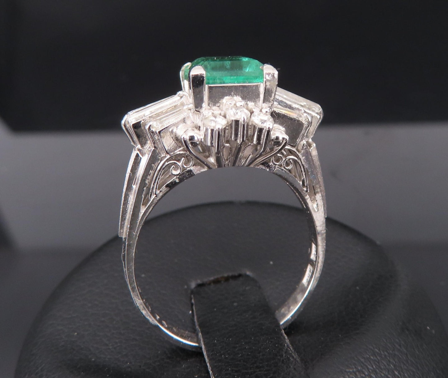1.48ct Emerald Cut Natural Emerald Diamond Ring — GIA Certified, Platinum