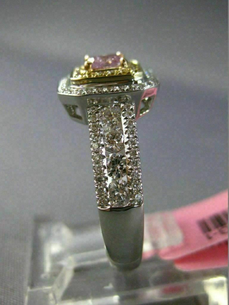 0.93ct Cushion Diamond Halo Engagement Ring — GIA Certified, 18k Two-Tone Gold