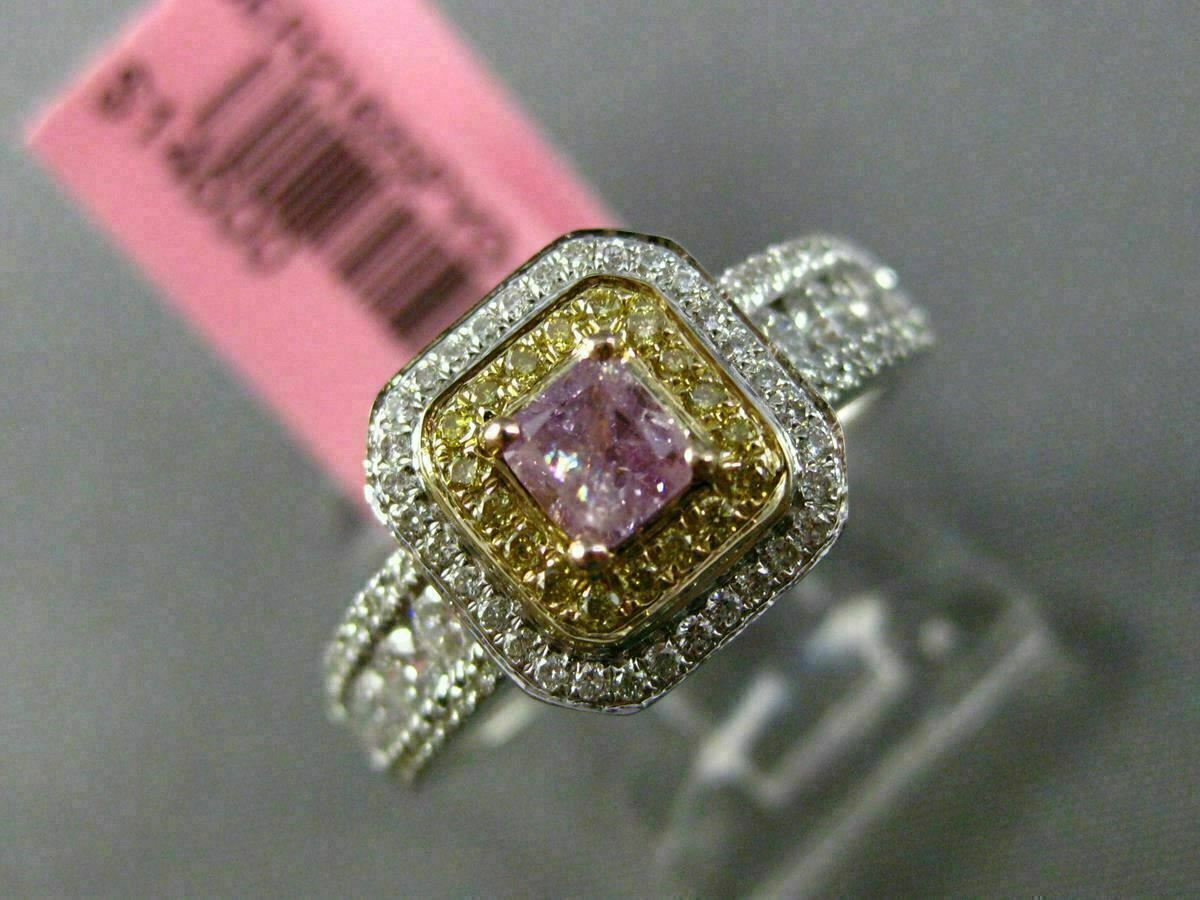 0.93ct Cushion Diamond Halo Engagement Ring — GIA Certified, 18k Two-Tone Gold
