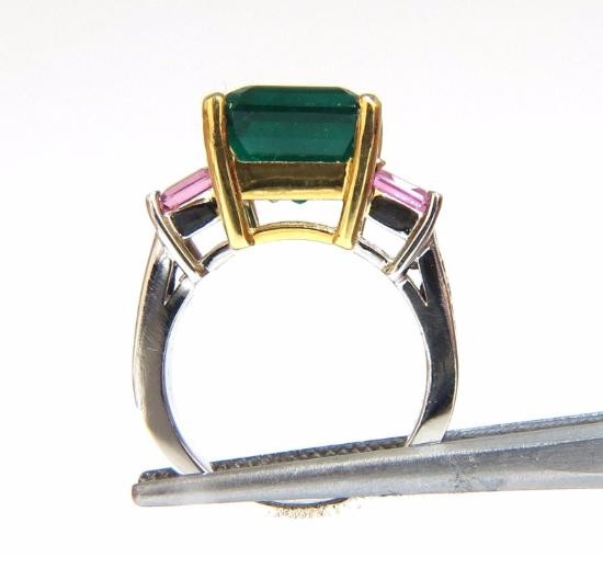 6.73ct Emerald Cut Lab Diamond Ring — GIA Certified, 14k White Gold