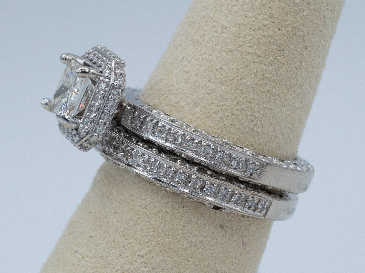 1.30ct Princess Cut Diamond Engagement Ring — GIA Certified, 18k White Gold
