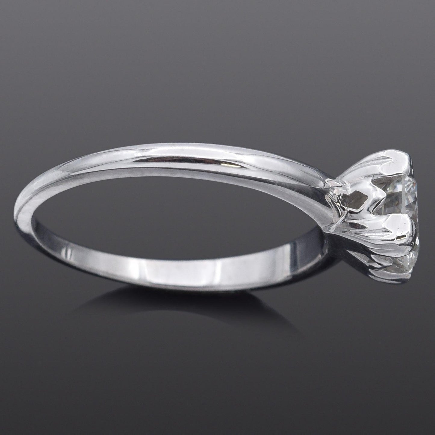 0.71ct Round Brilliant Champagne Diamond Vintage Ring — GIA Certified, Platinum