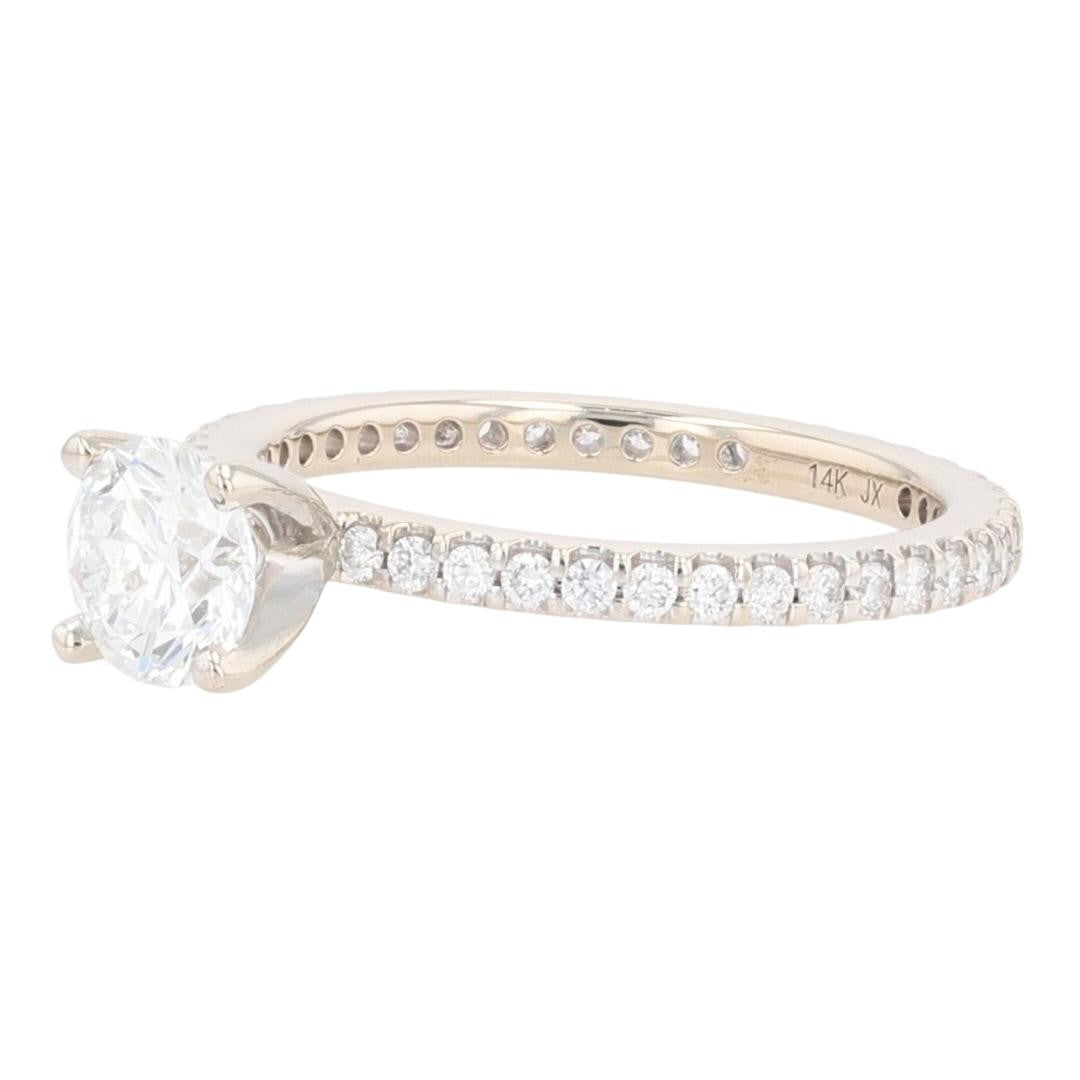 1.02ct Round Brilliant Diamond Solitaire Ring — GIA Certified, 14k White Gold