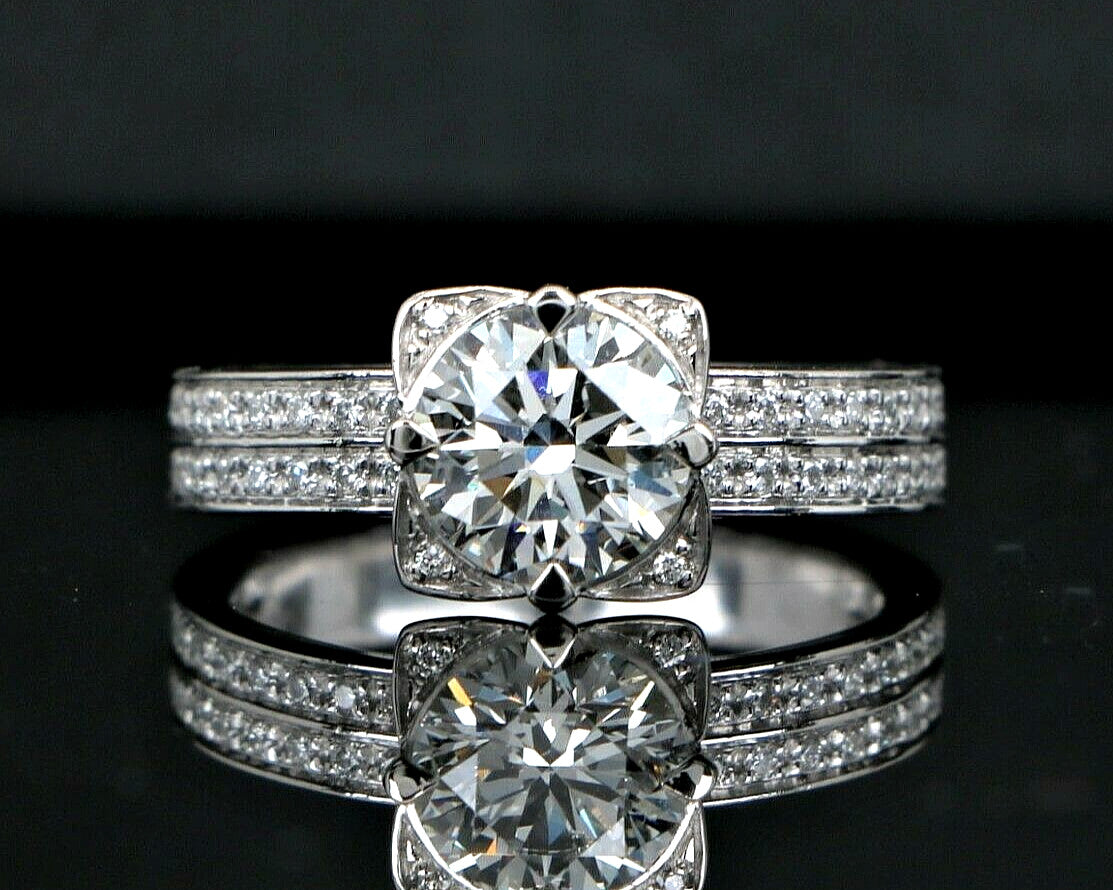 1.59ct Round Brilliant Diamond Engagement Ring — GIA Certified, Platinum