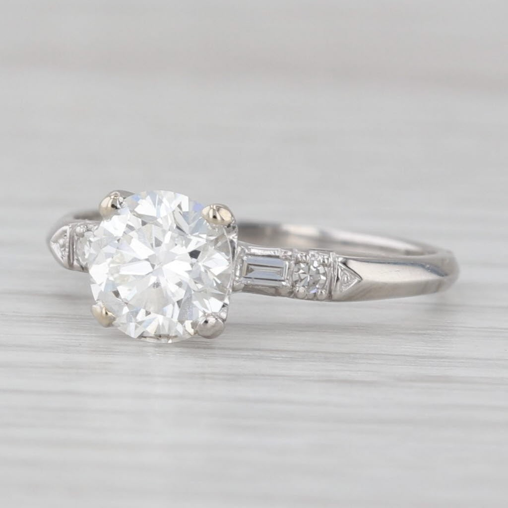 1.41ct Round Brilliant Diamond Engagement Ring — GIA Certified, Platinum