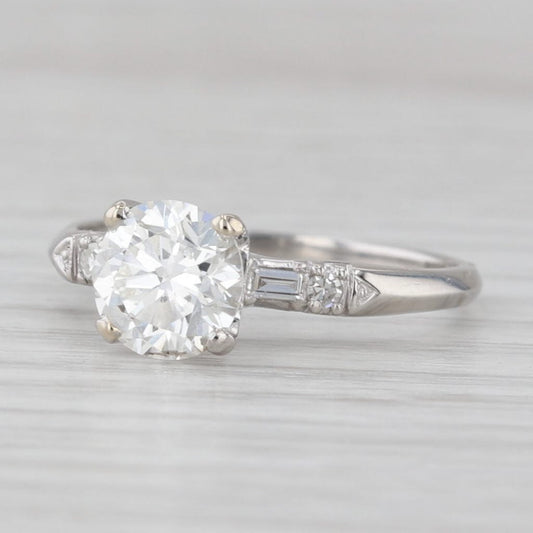 1.41ct Round Brilliant Diamond Engagement Ring — GIA Certified, Platinum