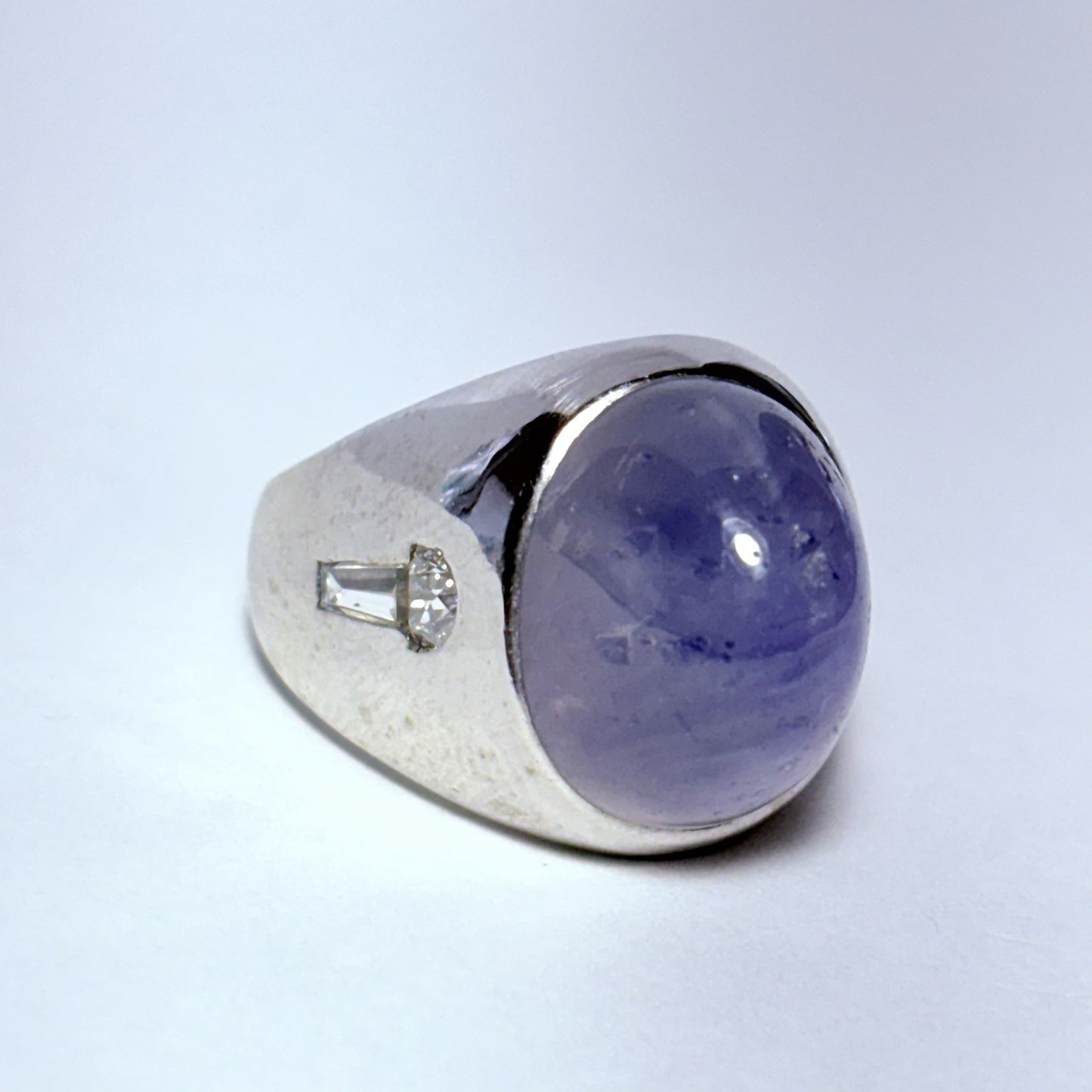 27.35ct Star Sapphire Diamond Ring — GIA Certified, 14k Gold