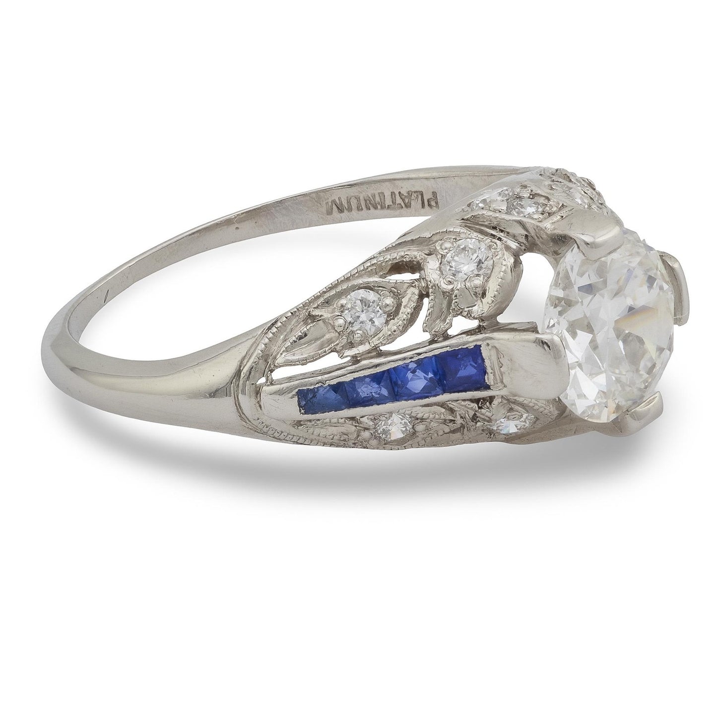 0.98ct Marquise Diamond Engagement Ring — GIA Certified, Platinum