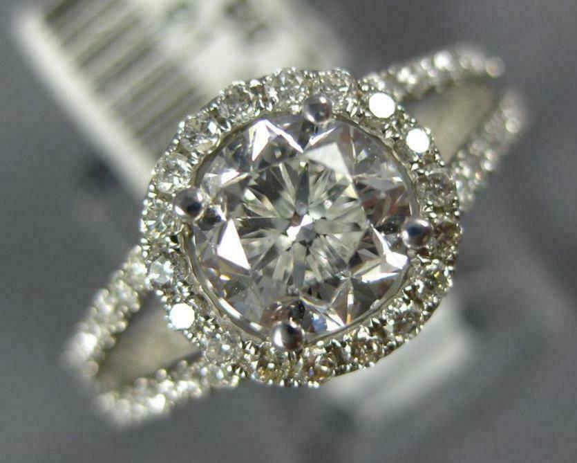 1.81ct Round Brilliant Halo Engagement Ring — GIA Certified, 14k White Gold