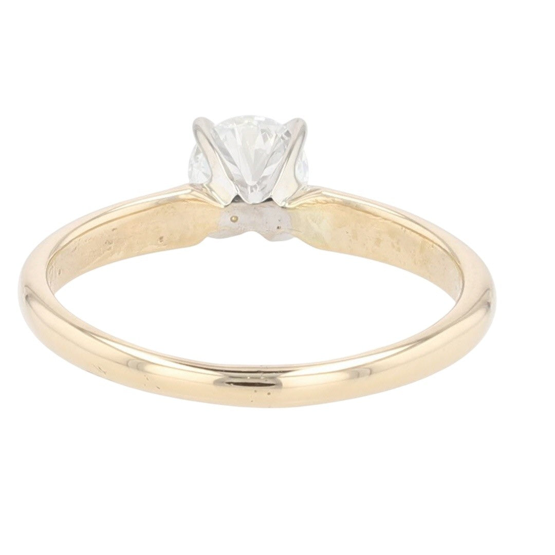 0.37ct Round Brilliant Diamond Solitaire Ring — GIA Certified, 14k Yellow Gold