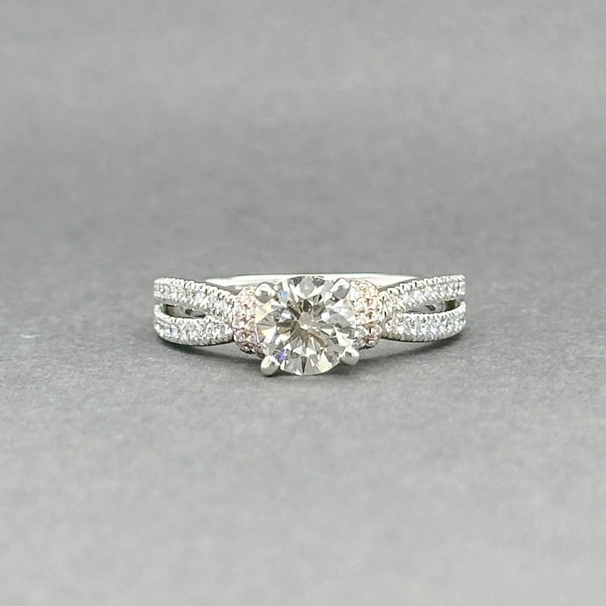 0.95ct Round Brilliant Diamond Engagement Ring — GIA Certified, 14k Two-Tone Gold