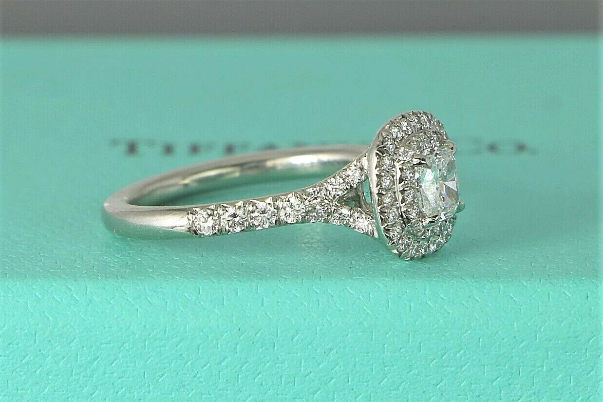 0.32ct Cushion Diamond Double Halo Engagement Ring — GIA Certified, Platinum