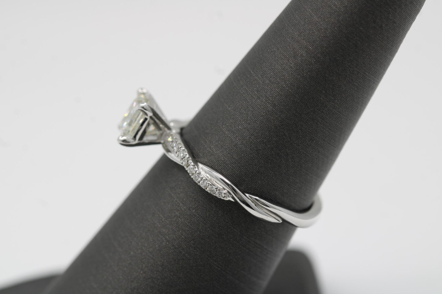 0.80ct Princess Cut Diamond Solitaire Ring — GIA Certified, 14k White Gold
