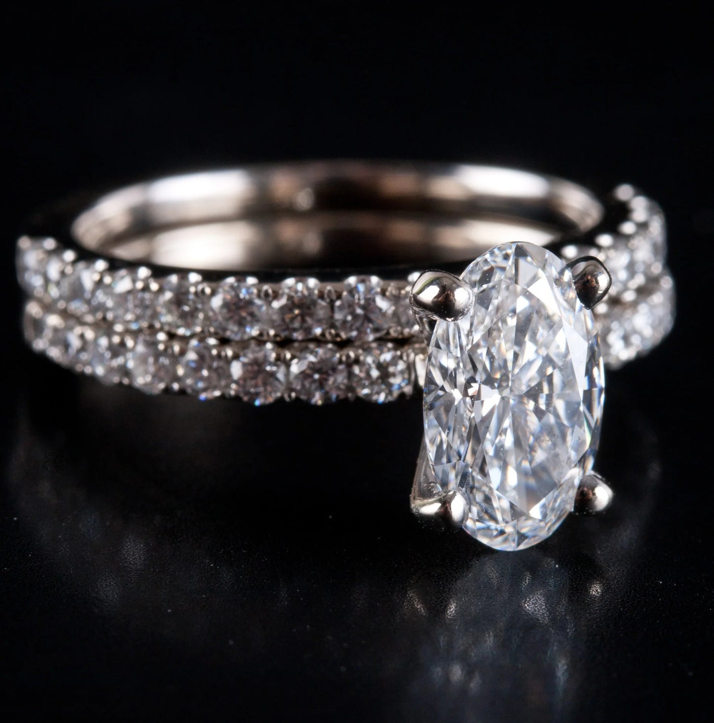 1.68ct Oval Diamond Engagement Ring — GIA Certified, 14k White Gold