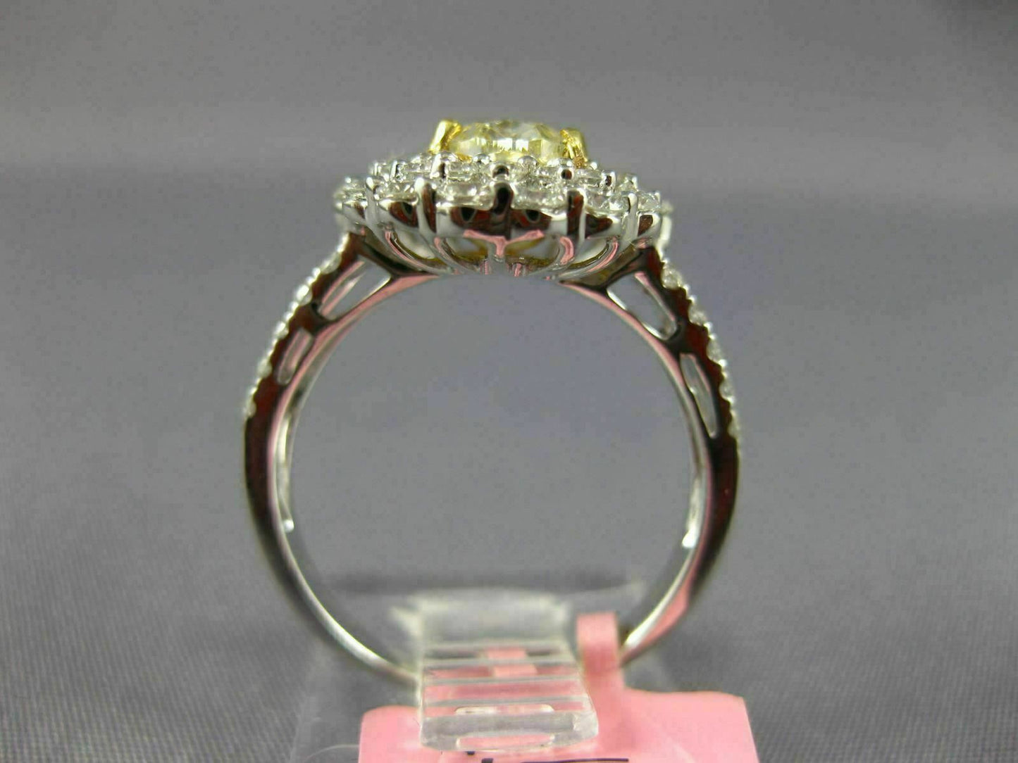 2.40ct Oval Diamond Halo Engagement Ring — GIA Certified, 18k Two-Tone Gold