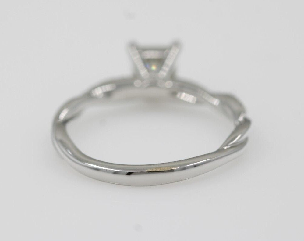 0.80ct Princess Cut Diamond Solitaire Ring — GIA Certified, 14k White Gold