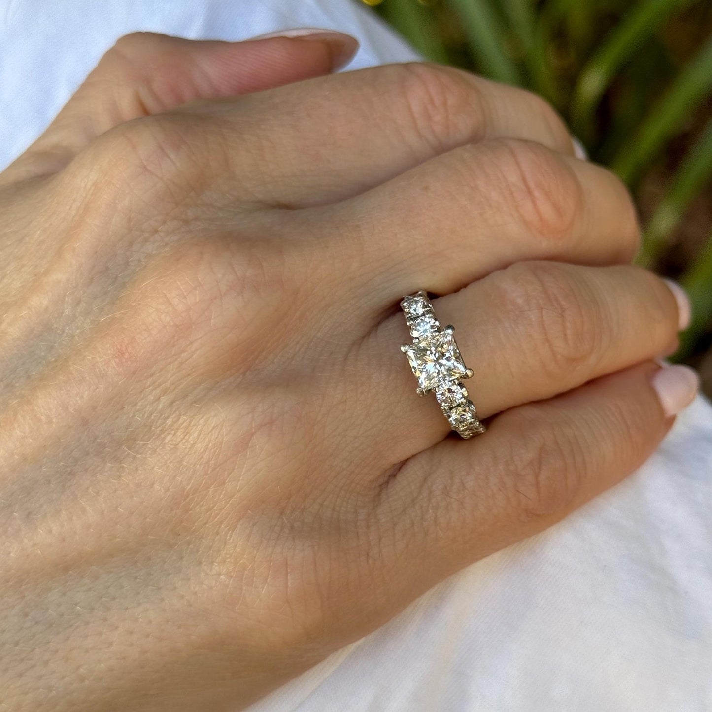 1.32ct Princess Cut Diamond Engagement Ring — GIA Certified, Platinum