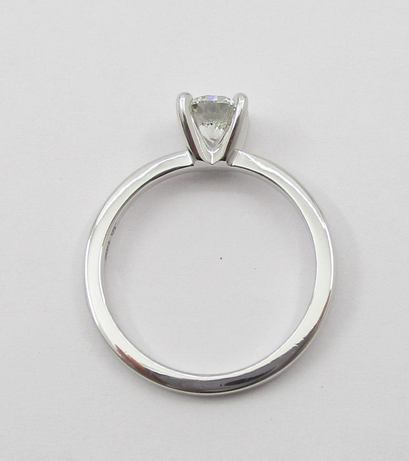 0.56ct Round Brilliant Diamond Engagement Ring — GIA Certified, 14k White Gold