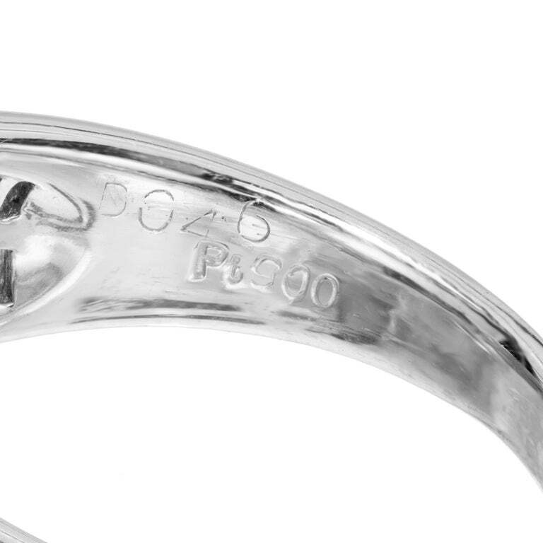 1.43ct Old European Cut Diamond Art Deco Ring — GIA Certified, Platinum with Sapphires