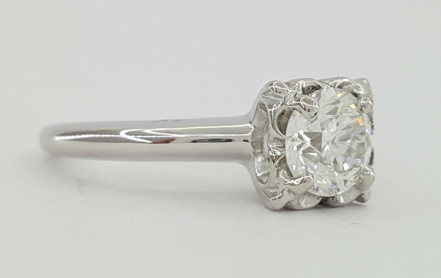 0.75ct Round Brilliant Diamond Solitaire Ring — GIA Certified, 14k White Gold