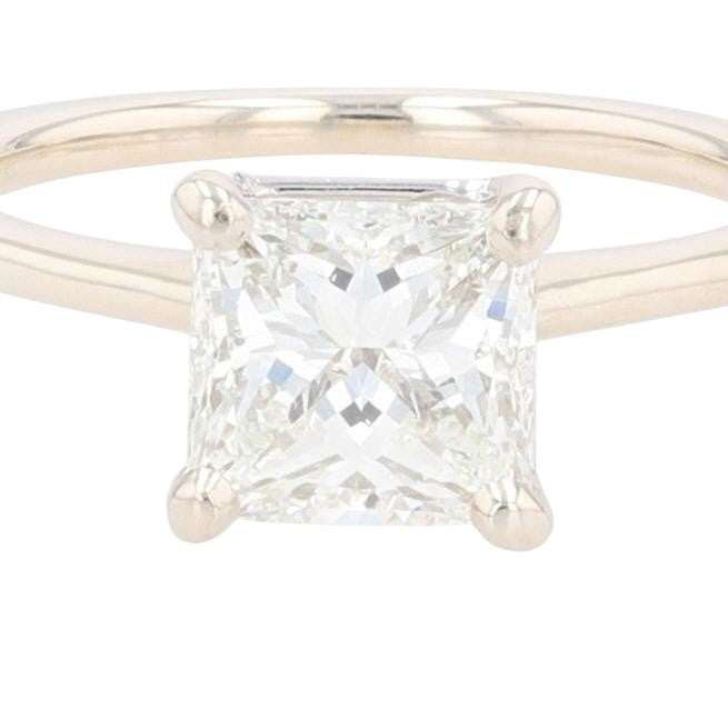 1.54ct Princess Diamond Solitaire Ring — GIA Certified, 14k White Gold