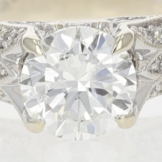 1.22ct Round Brilliant Diamond Engagement Ring — GIA Certified, 14k White Gold