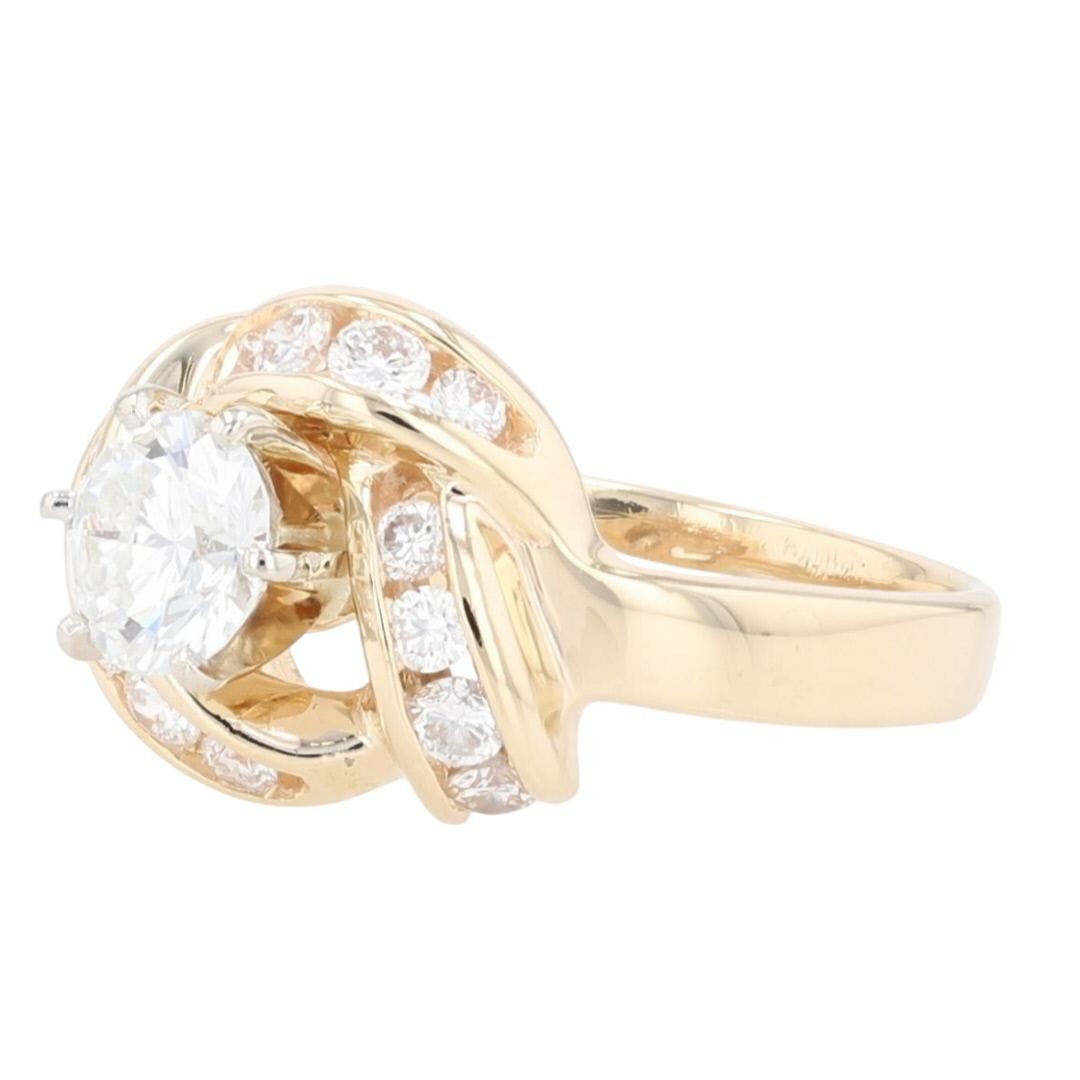 1.43ct Round Brilliant Diamond Engagement Ring — GIA Certified, 18K Rose & White Gold
