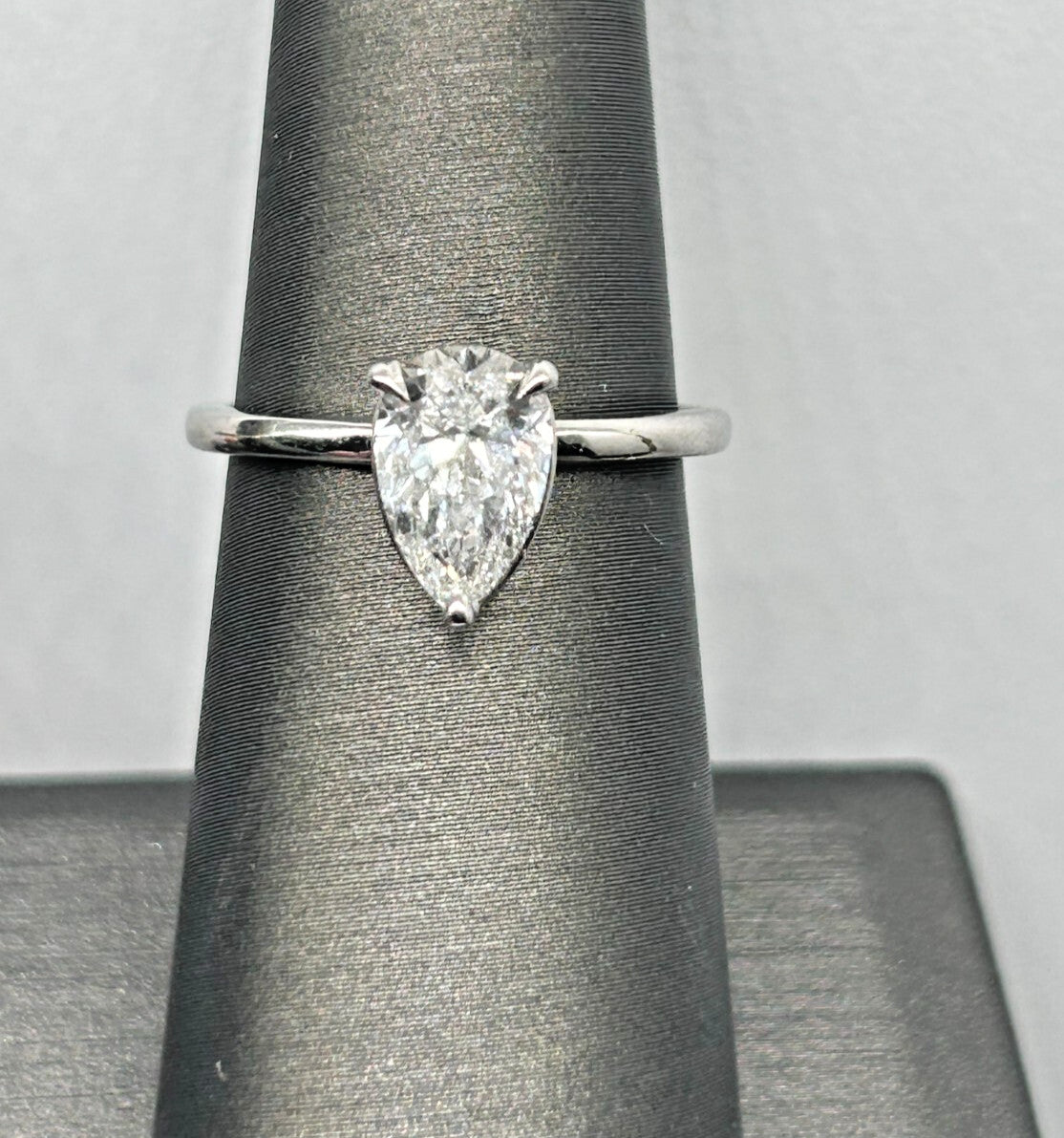 1.29ct Pear Brilliant Diamond Solitaire Ring — GIA Certified, Platinum