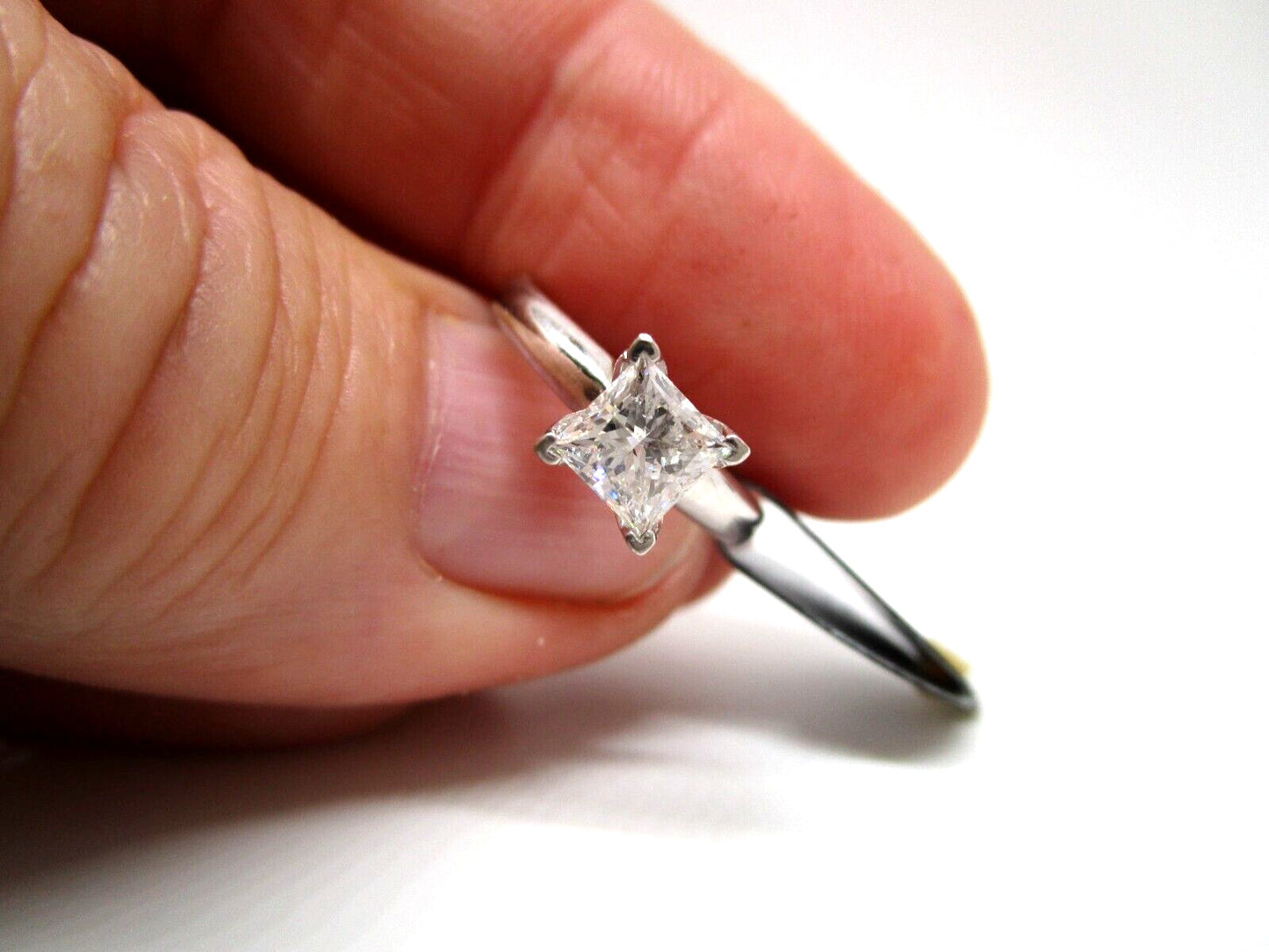 0.73ct Princess Cut Diamond Solitaire Ring — GIA Certified, Platinum