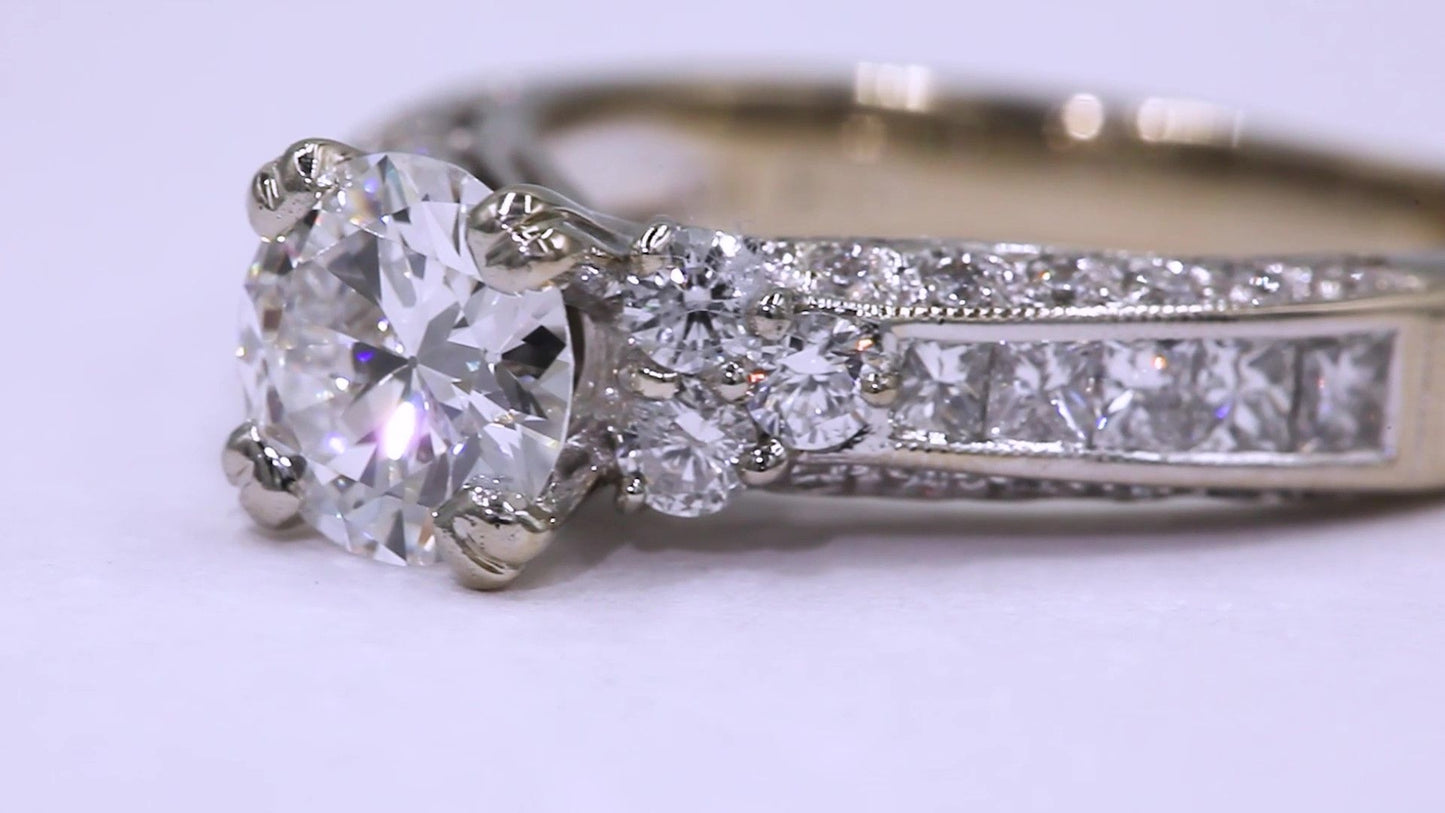 1.18ct Round Brilliant Diamond Engagement Ring — GIA Certified, 18k White Gold