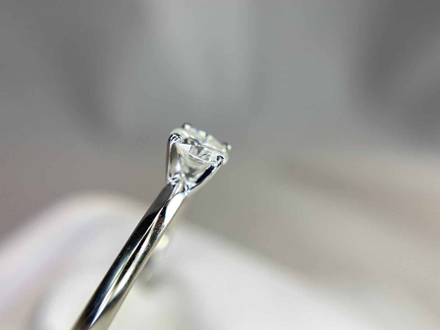 0.47ct Round Brilliant Diamond Solitaire Ring — GIA Certified, 14k White Gold