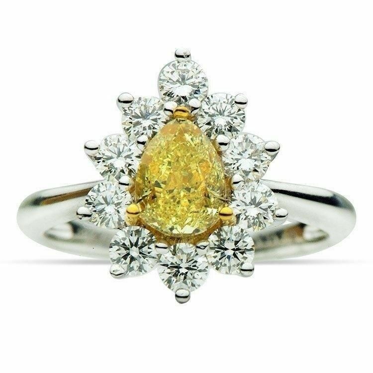 1.91ct Two-Tone Diamond Engagement Ring — GIA Certified, 18k White & Yellow Gold