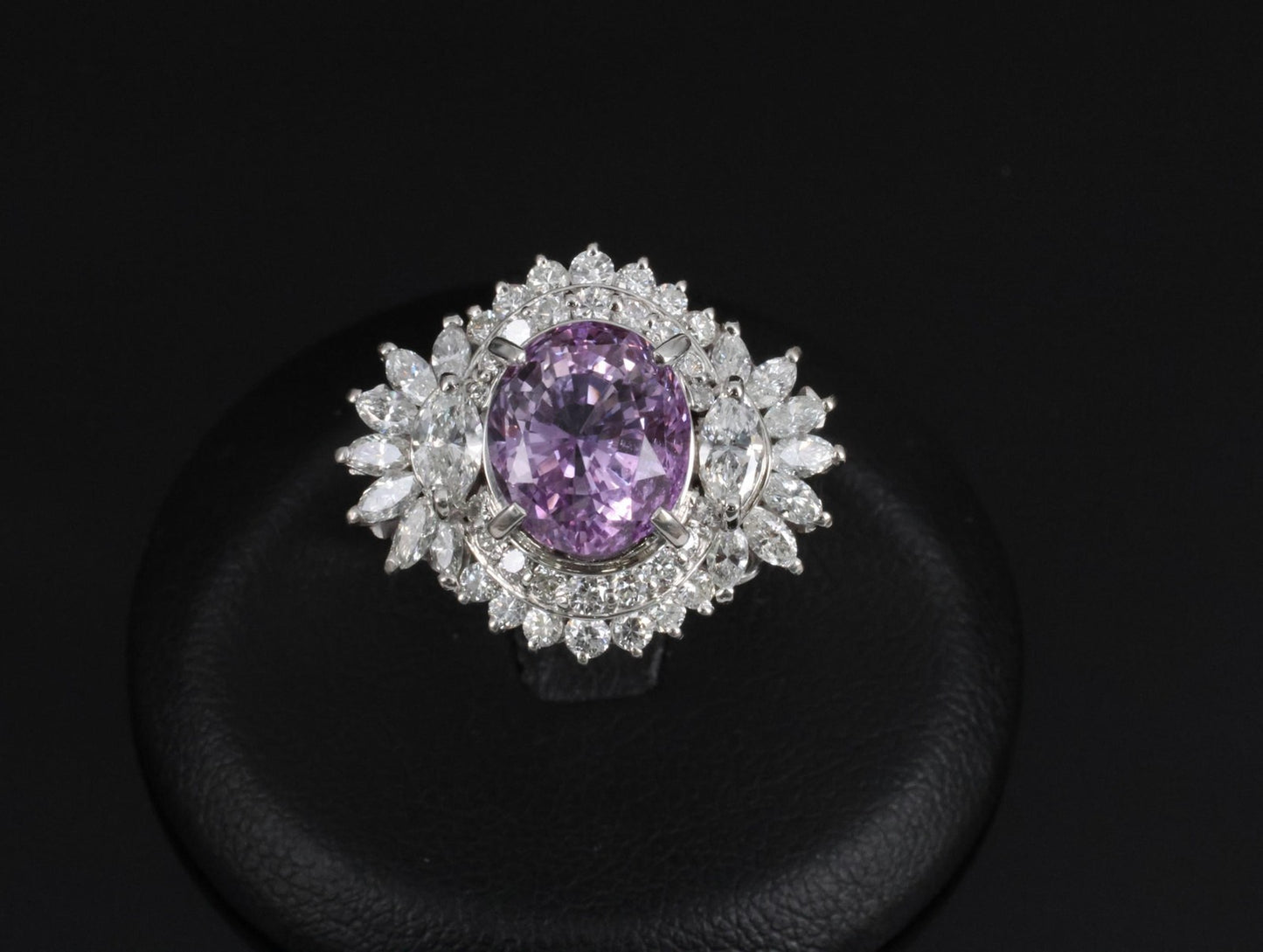 5.26ct Oval Sapphire & 1.43ct Diamond Cocktail Ring — GIA Certified, Platinum