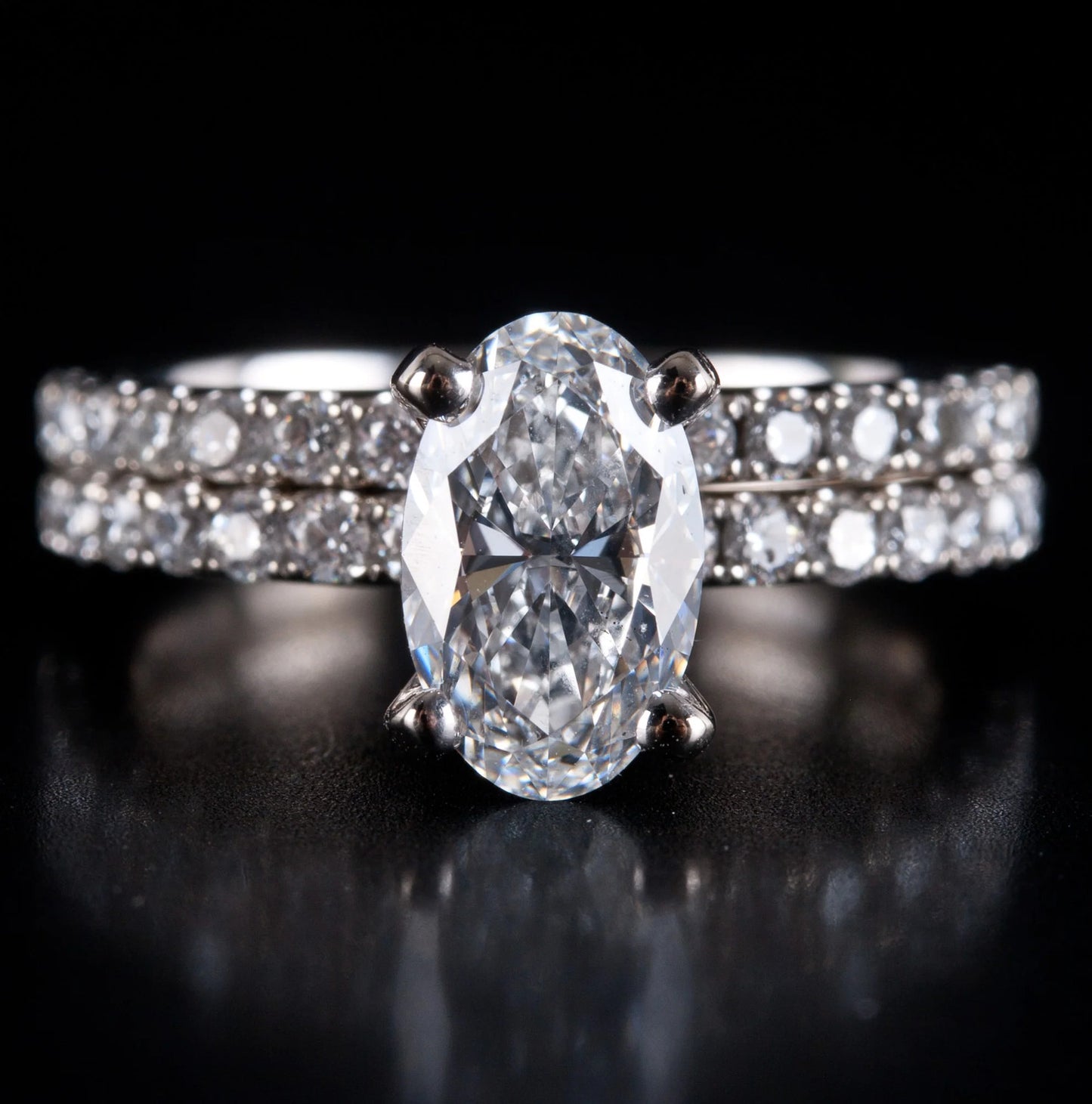 1.68ct Oval Diamond Engagement Ring — GIA Certified, 14k White Gold