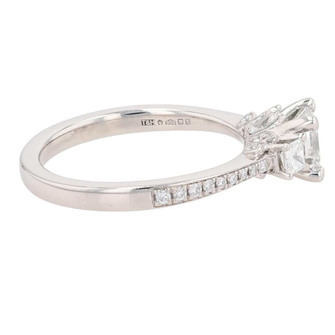 1.30ct Princess Cut Diamond Engagement Ring — GIA Certified, 18k White Gold