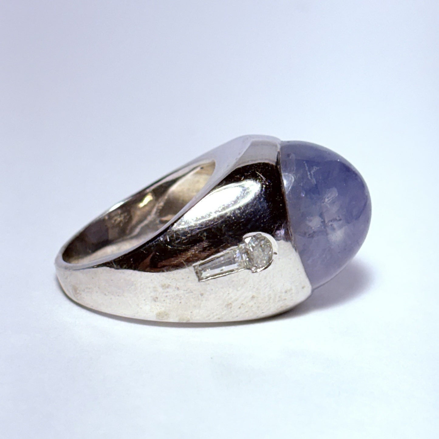 27.35ct Star Sapphire Diamond Ring — GIA Certified, 14k Gold
