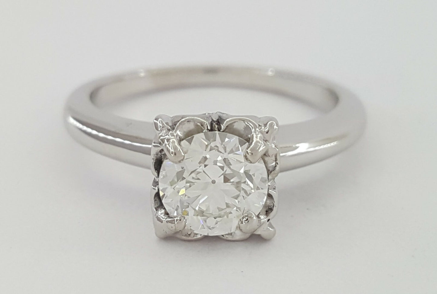 0.75ct Round Brilliant Diamond Solitaire Ring — GIA Certified, 14k White Gold