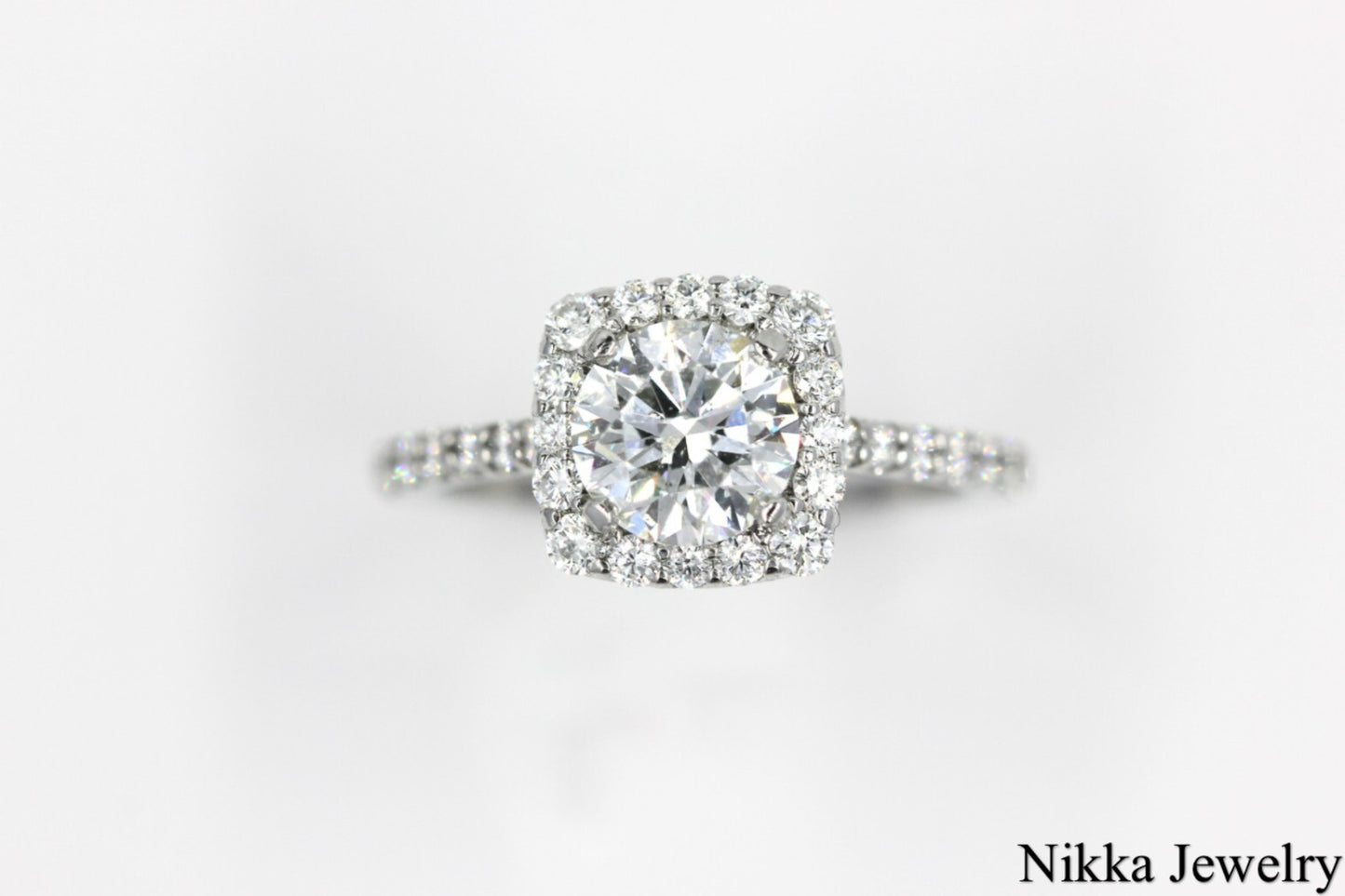 1.09ct Round Brilliant Diamond Engagement Ring — GIA Certified, 18k White Gold