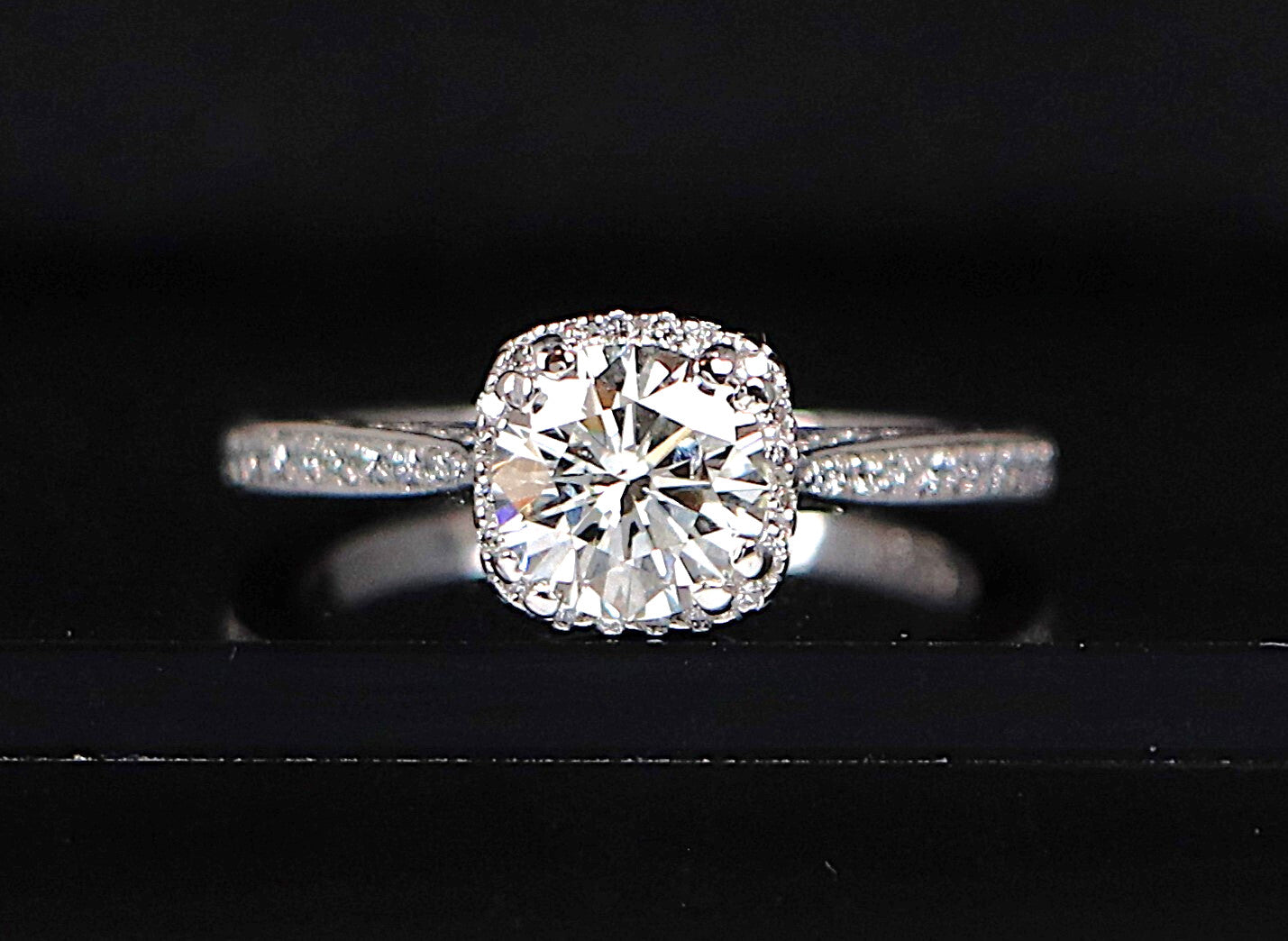 1.08ct Round Brilliant Diamond Engagement Ring — GIA Certified, Platinum