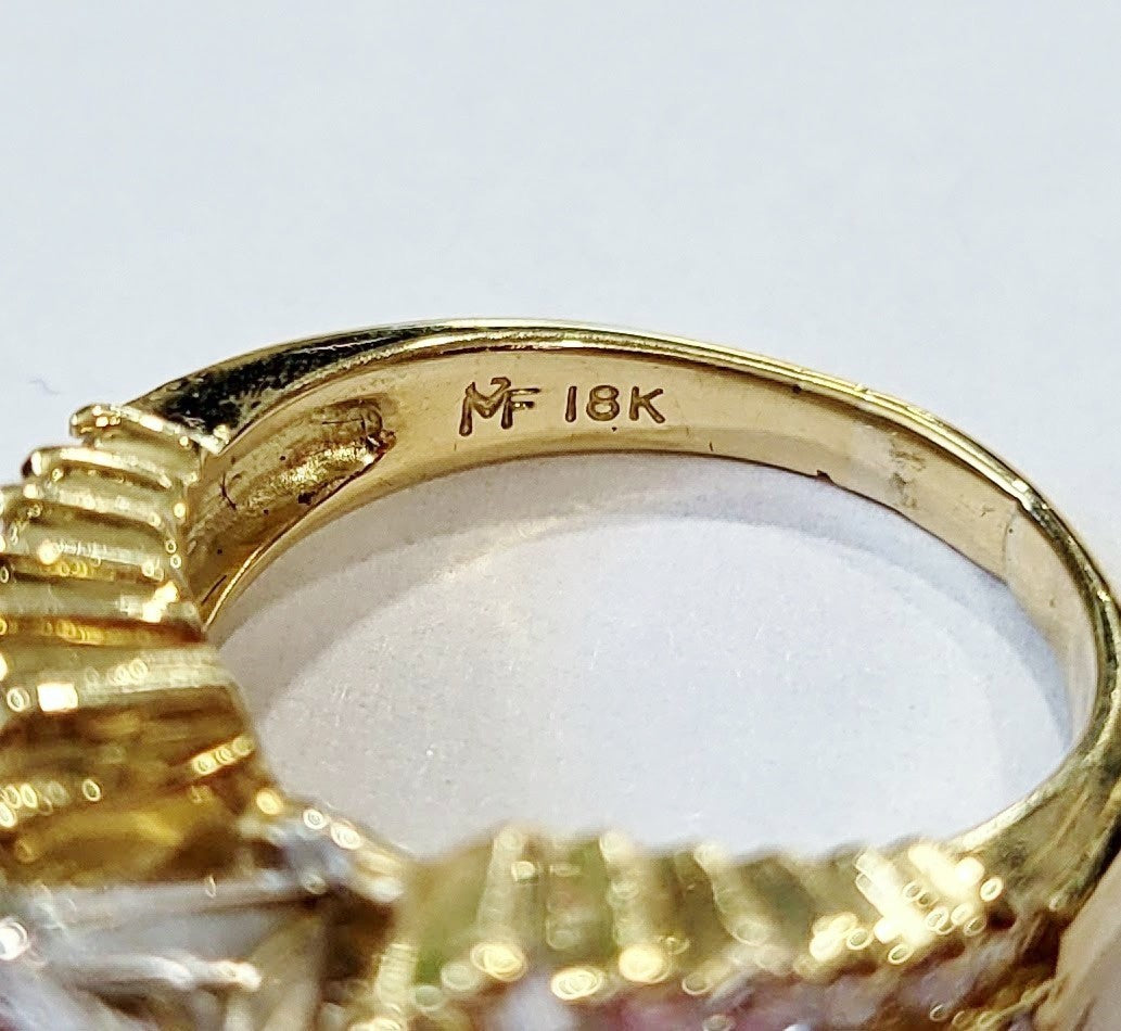 1.89ct Round Brilliant Diamond Baguette Ring — GIA Certified, 18k Yellow Gold