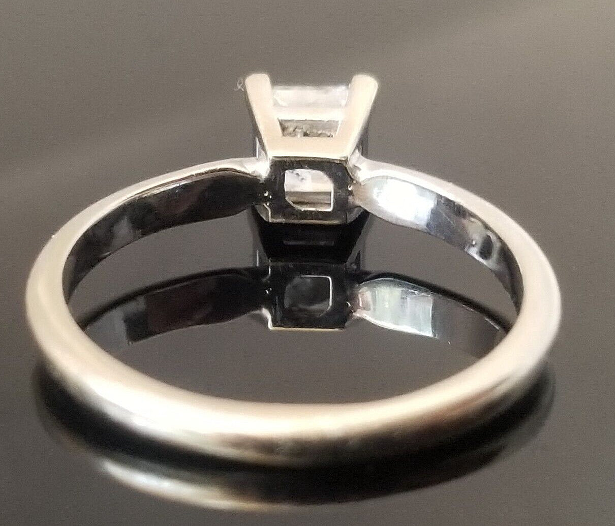 0.80ct Princess Cut Diamond Solitaire Ring — GIA Certified, 14k White Gold