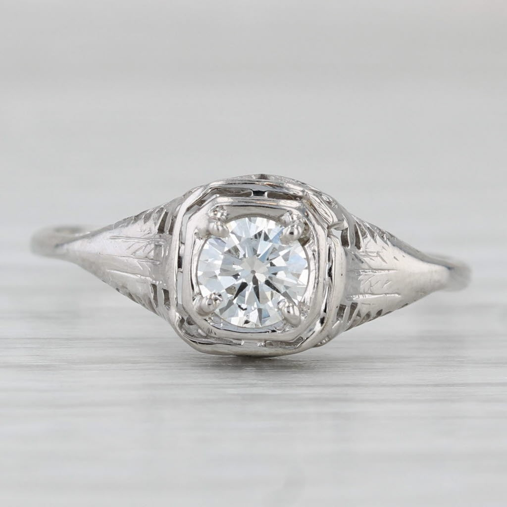 0.46ct Round Brilliant Diamond Solitaire Ring — GIA Certified, Platinum