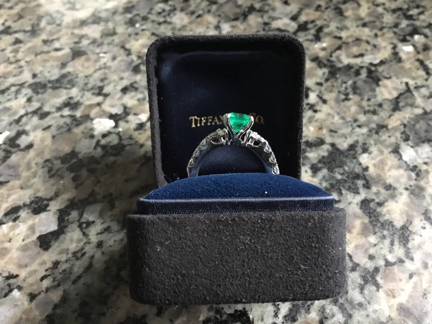 1.35ct Octagonal Emerald Diamond Ring — GIA Certified, 14k White Gold