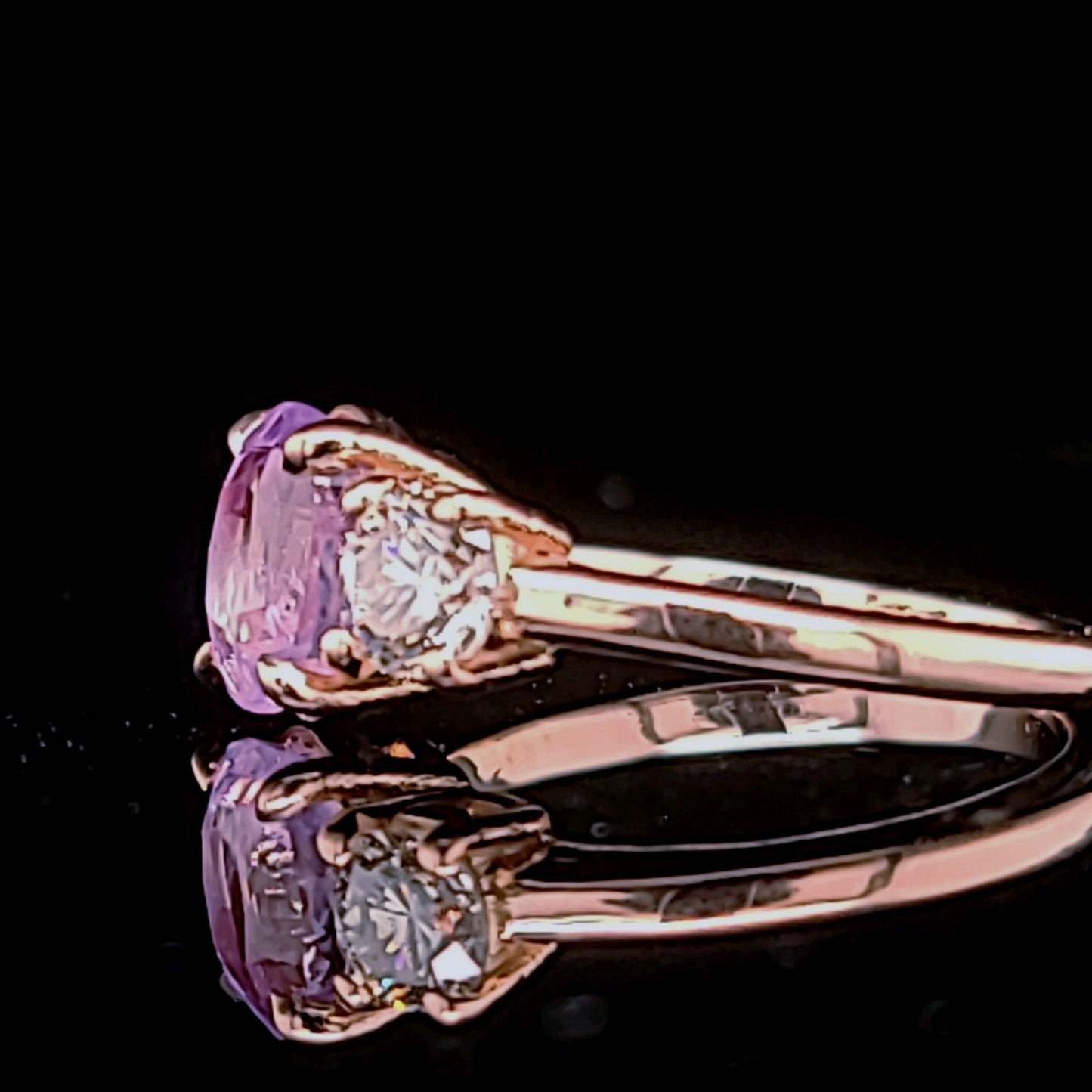 2.02ct Oval Pink Sapphire & 1.00ct Diamond Ring — GIA Certified, Platinum