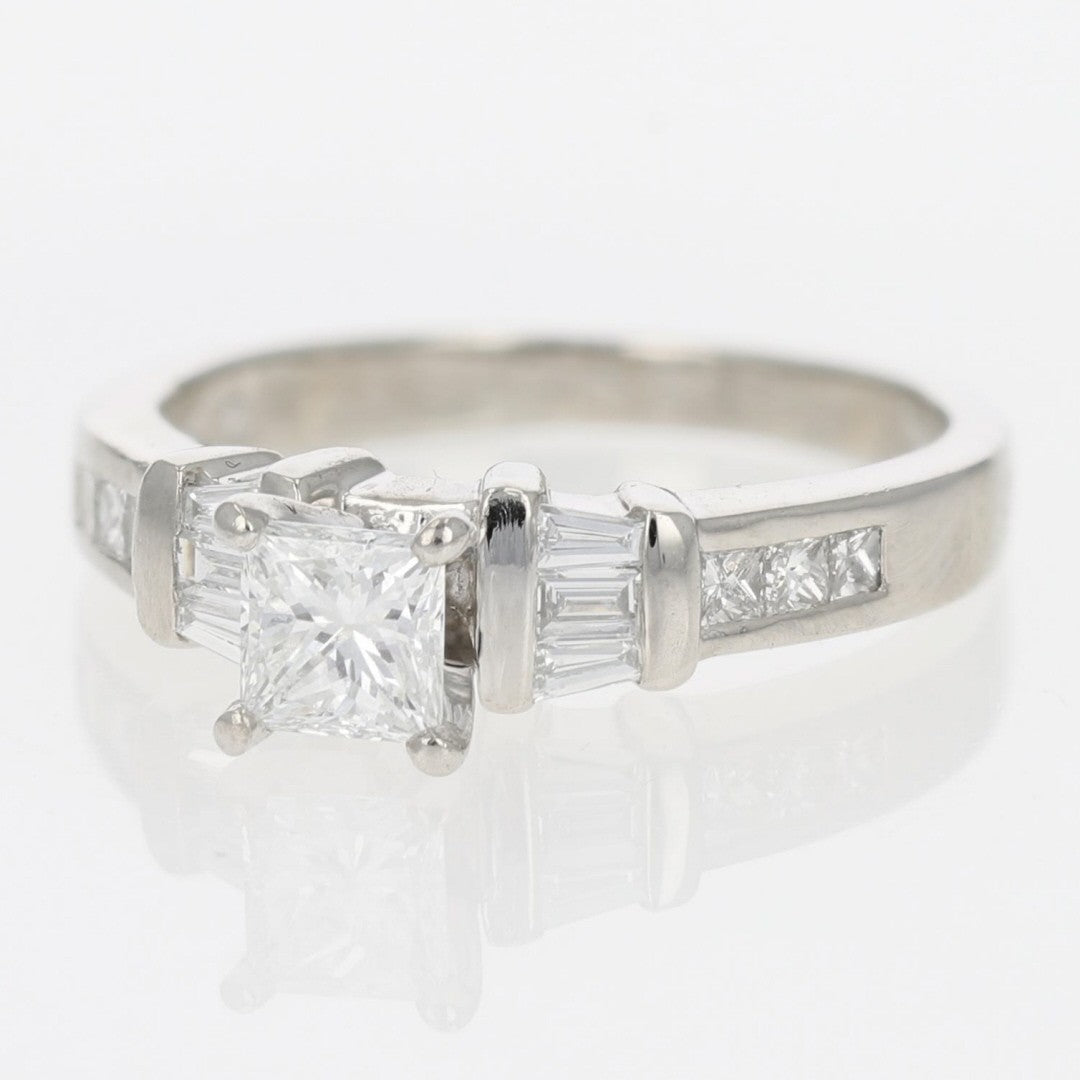 0.73ct Princess Cut Diamond Solitaire Ring — GIA Certified, Platinum